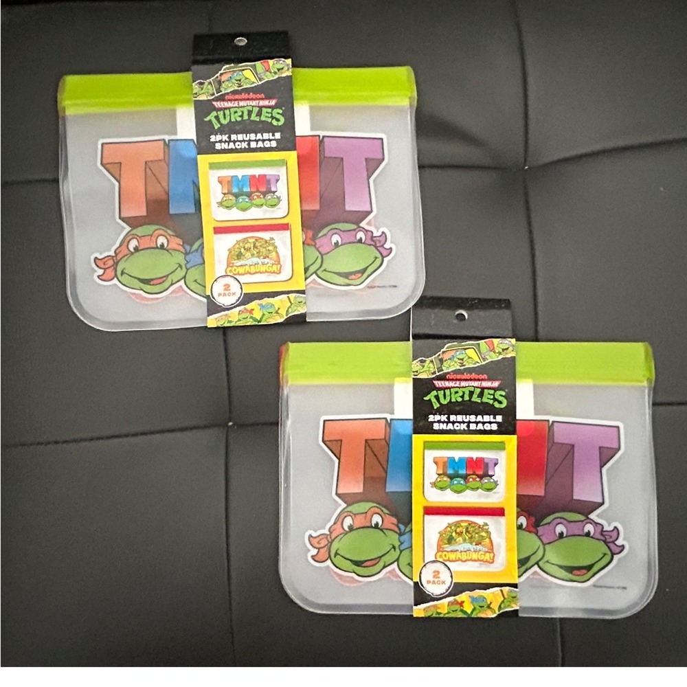 Nickelodeon TMNT Reusable Snack Bags 2 Pack Teenage Mutant Ninja Turtles School